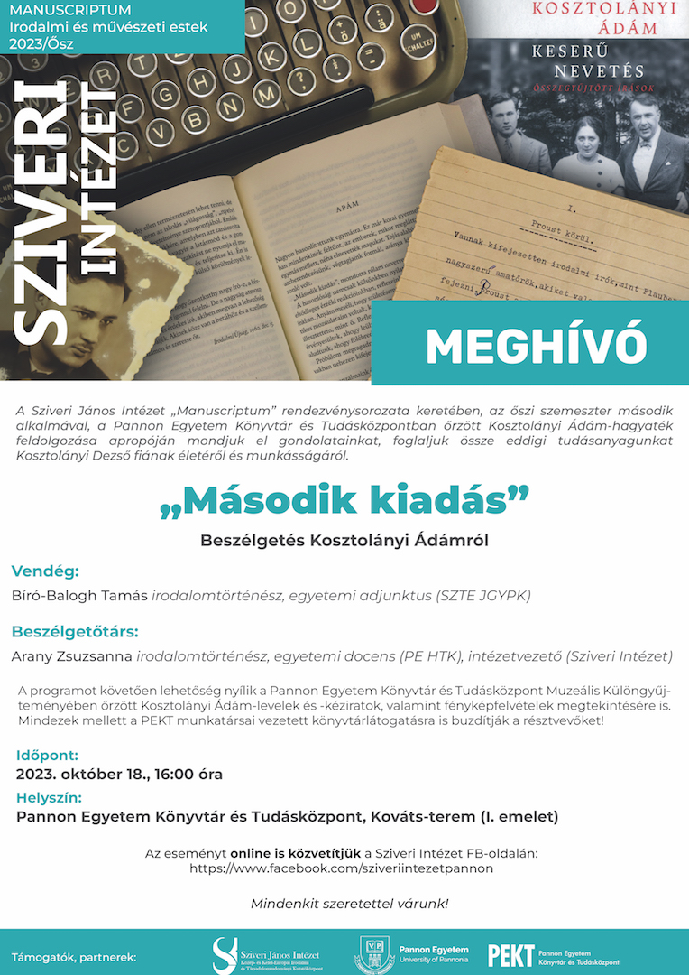 Meghívó a Sziveri Intézet következő rendezvényére