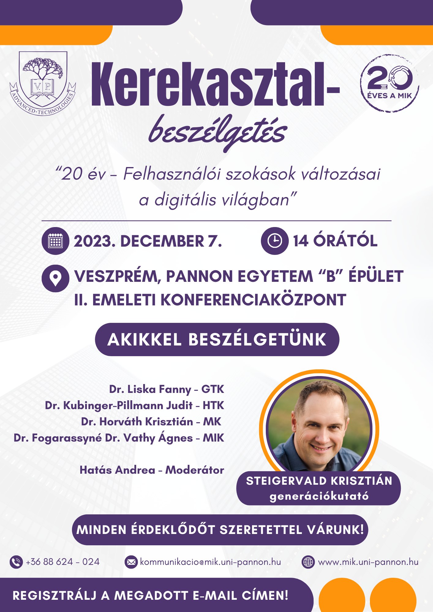 20 év - Felhasználói szokások változásai a digitális világban kerekasztal-beszélgetés