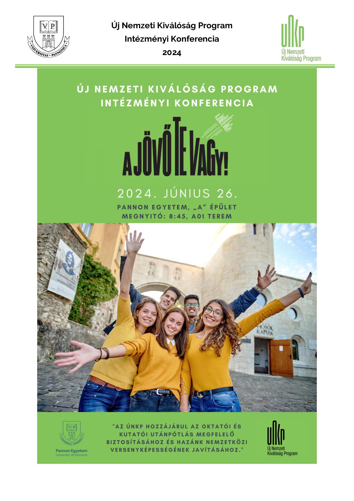 ÚJ NEMZETI KIVÁLÓSÁG PROGRAM INTÉZMÉNYI KONFERENCIA 2024